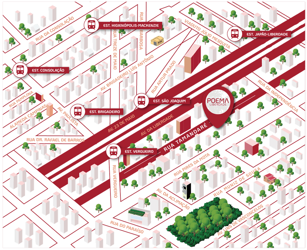 Mapa da região da Rua Tamandaré, 392, Liberdade
